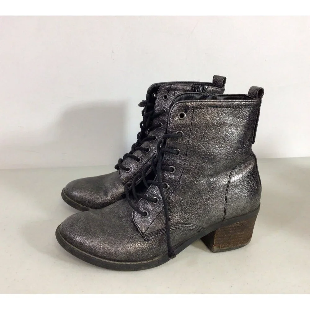 Alberto Leather Boots Y2K Combat Lace Up Womens 39